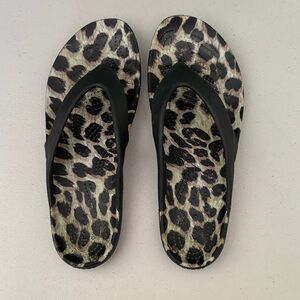 CROCS Black Leopard Women's Sandals